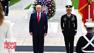 WATCH Trump visits Arlington National Cemetery for Veterans Day observance [upl. by Ttej]