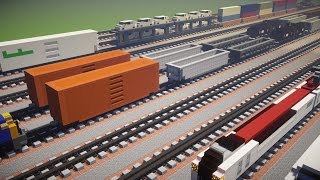 Minecraft Freight Railcars Train Tutorial [upl. by Fields]