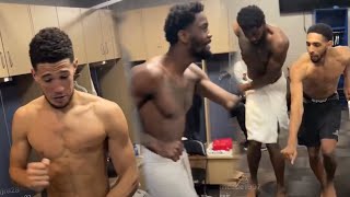 Suns Locker Room after the Sweep vs the Nuggets 😂🕺 [upl. by Caritta]