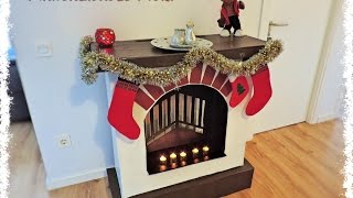 Chimenea Decorativa de Cartón para Navidad Murialidades Diy [upl. by Ellerrad]