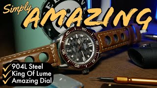 The Best Microbrand Diver of 2022 Wise ADAMASCUS AD8 Review  AD820A Coffee 904L Steel [upl. by Issej]