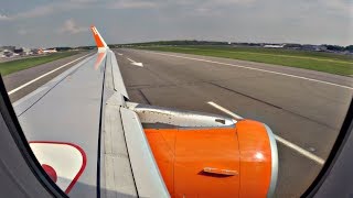 Easyjet Airbus A320 Startup amp Takeoff from Gatwick  GoPro Wing View [upl. by Reidid]