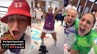 England Lionesses CRAZY CELEBRATIONS  EURO CHAMPIONS [upl. by Enirehtac]