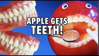 Fruit Surgery  Teeth on an Apple Discount Dentist Ep 43 Shorts [upl. by Eedyak]