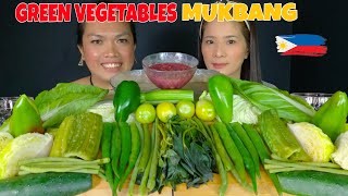 GREEN VEGETABLES MUKBANG  HEALTHY MUKBANG  MUKBANG PHILIPPINES [upl. by Nilyahs]