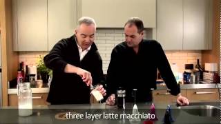 aerolatte  milk frother makes three layer caffè latte macchiato [upl. by Stag28]