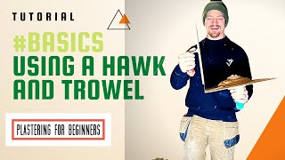 PLASTERING BASICS  Using A Hawk amp Trowel Plastering For Beginners [upl. by Ardolino820]