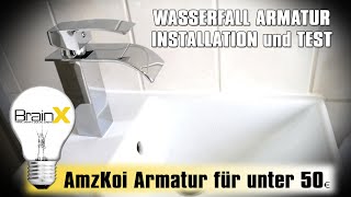 Wasserhahn wechseln Wasserfall Armatur Mischbatterie im Test [upl. by Banks]