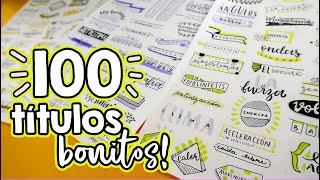 100 TÍTULOS BONITOS ✄ Barbs Arenas Art [upl. by Reo57]