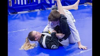 BJJ Girl Wins With quotHatefulquot Triangle Vs Boy [upl. by Nodal977]