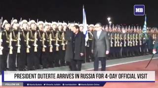 President Duterte arrives in Russia for 4day official visit [upl. by Goldin]