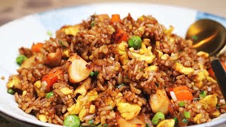 BETTER THAN TAKEOUT AND EASY Chinese Chicken Fried Rice Recipe [upl. by Ecnarwal]