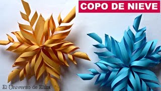 Adorno de Navidad Copo de Nieve de Papel How to Make Paper Snowflakes [upl. by Naima368]