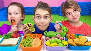 Five Kids Lunch Time Song  more Childrens Songs and Videos [upl. by Alvera495]