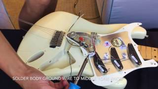 How to install preloaded pickguard onto vintage MIJ Fender Stratocaster [upl. by Aloel]