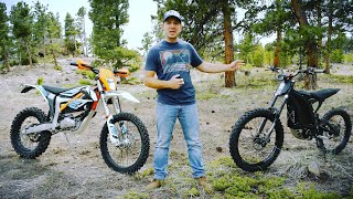 KTM FREERIDE EXC vs SURRON X  Electric Dirt Bike Test [upl. by Aciretal]