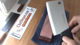 how to sharpen a cleaver [upl. by Odnama]