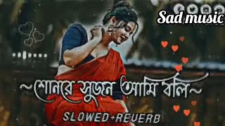 son re sujon ami boli je tore  শোনরে সুজন আমি বলি যে তোরে  SlowedReverb Bangla Lofi Song💔💔 [upl. by Kauppi]