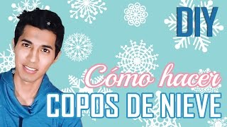 Cómo hacer COPOS DE NIEVE  DIY  FÁCIL [upl. by Anayet]