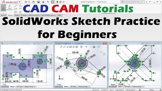 SolidWorks Sketch Practice Tutorial for Beginners [upl. by Antsirhc]