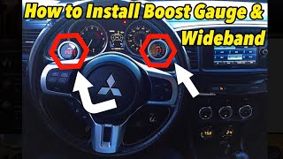 Boost Gauge amp Wideband Install Ortiz Pod Evo X [upl. by Plotkin]