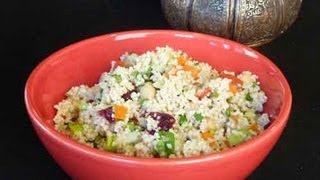 Couscous Salad  Healthy Side Dish  Show Me The Curry [upl. by Fiann]