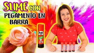 Slime con pegamento en barra  Experimentos caseros con slime  Glue Stick Slime [upl. by Gula]