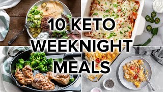 10 Easy Keto Dinner Meals for Busy Weeknights [upl. by Ahsitnauq60]