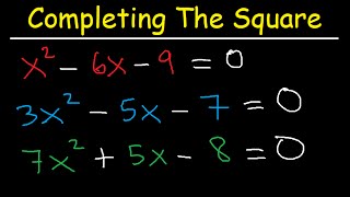 Completing The Square Method and Solving Quadratic Equations  Algebra 2 [upl. by Alim825]