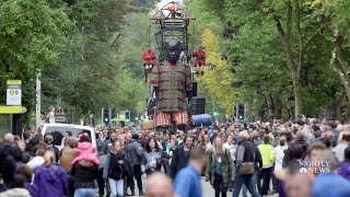 Giant Marionettes Roam The Streets Of Liverpool Enthralling Onlookers  NBC Nightly News [upl. by Eachern]