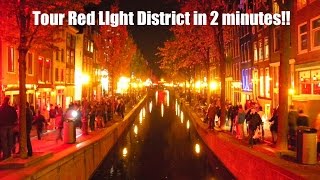 Tour Amsterdams Red Light District in 2 Minutes [upl. by Helm]