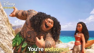 Youre Welcome  Moana Lyric Video  DISNEY SINGALONGS [upl. by Kiryt]