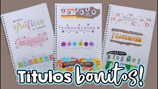 TÍTULOS BONITOS aesthetic SIN LETTERING ✄ Barbs Arenas Art [upl. by Ybrad]