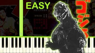 Frigate March Song l GODZILLA 1954  EASY Piano Tutorial [upl. by Justinian]