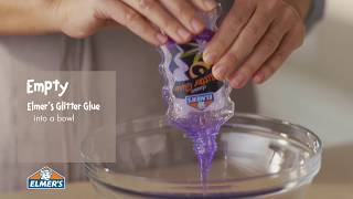 Elmer’s Glue DIY KIDFRIENDLY Purple Glitter Slime [upl. by Joette694]