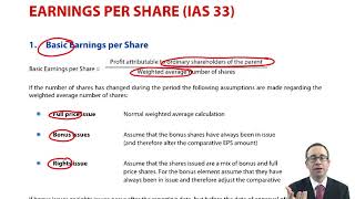 Earnings per share IAS 33  ACCA SBR lectures [upl. by Gnivri]