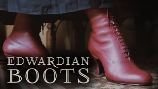 Making Edwardian Boots circa 1915 by HAND [upl. by Adia]