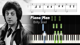 Billy Joel  Piano Man  Piano Tutorial  SHEETS  tbt [upl. by Alyn]