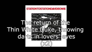 Station to Station  David Bowie  Lyrics [upl. by Beaufert]