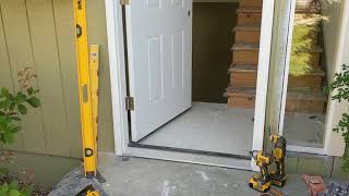 Jeld Wen Front Door Installation  Really crappy products and craftsmanship PART 1 [upl. by Annawak]