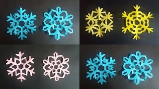 Como hacer Copos de nieve de papel  Paper snowflakes OrigamiTutorial [upl. by Norrej]