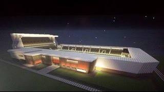 Minecraft Tutorial how To Make A Football Stadium [upl. by Anod]