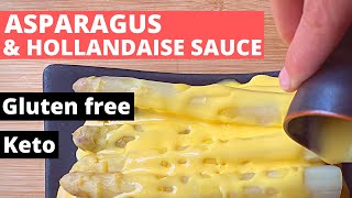 Asparagus hollandaise sauce Foolproof and 5 minutes Hollandaise Keto and Family friendly [upl. by Oicneconi]