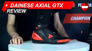 Dainese Axial GoreTex Boot Review  ChampionHelmetscom [upl. by Paulo55]