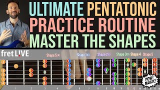 Ultimate Pentatonic Practice Routine to Master the 5 CAGED Shapes and Improve Your Technique [upl. by Enirehs]