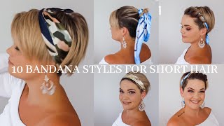 10 Bandana Styles for Short Hair SALIRASA [upl. by Haidedej125]