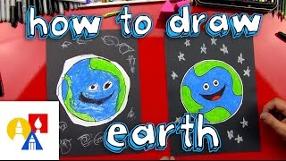 How To Draw Earth for young artists [upl. by Nerrot]