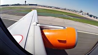 EasyJet Airbus A320 Takeoff from Manchester  ENGINE ROAR  GoPro Wing View [upl. by Hertzfeld377]