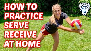 At Home Serve Receive Volleyball Drill  USC Libero Victoria Garrick [upl. by Kirsch]