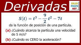 APLICACIÓN DE LA DERIVADA EN FÍSICA [upl. by Aiuoqes]